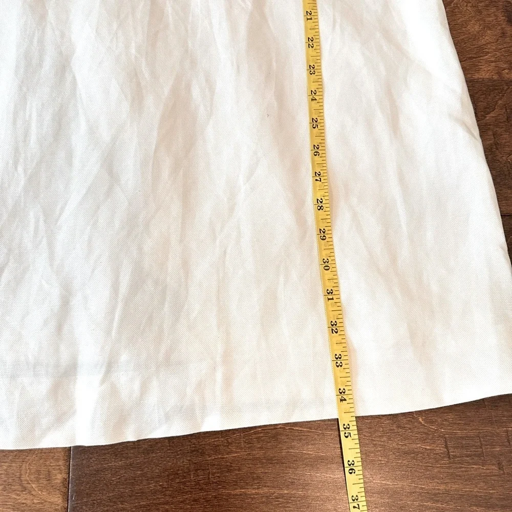 J. Crew Collection White Eyelet Flutter Sleeve Linen
Sheath Dress Size 2 - Picture 15 of 15